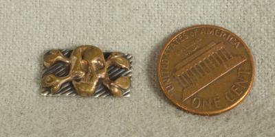 WWII German Silver Skull Ring Fragment