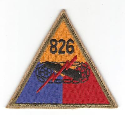 Patch 826th Armored Battalion