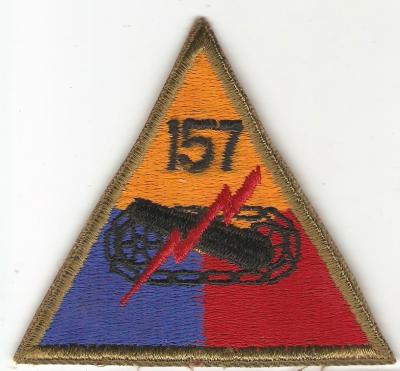 US Army Armored 157th Tank Battalion Patch
