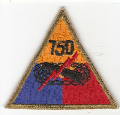 US Army Armored 750th Tank Battalion Patch