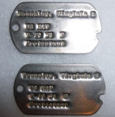 Army Dependant Dog Tag Virginia Townsley