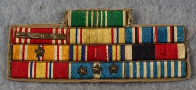 WWII Korean War Ribbon Bar 10 Place Theater Made