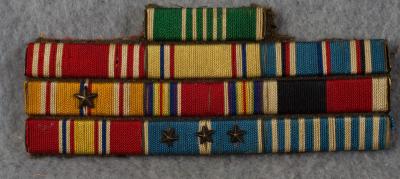 WWII Korean War Ribbon Bar 10 Place Theater Made