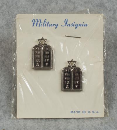 Jewish Chaplains Collar Insignia Pair