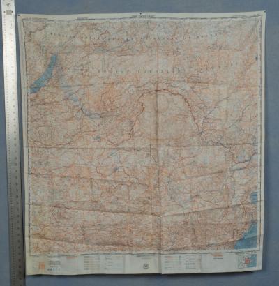 USAF Cloth Escape Map Mongolia & Northeast China