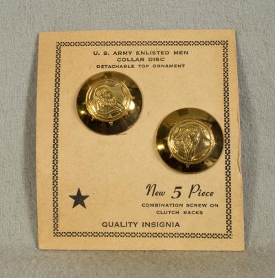 US Army Transportation Enlisted Collar Disc Set