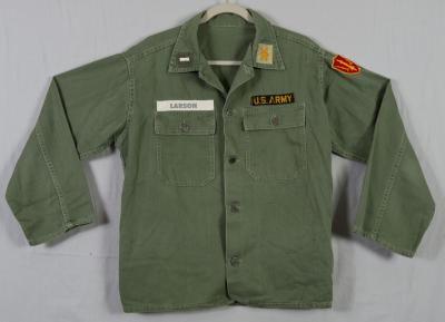 Army Sateen Uniform Shirt Artillery Officer 1950's