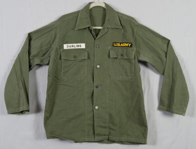 US Army Sateen Uniform Shirt 1950's 13 Star Button