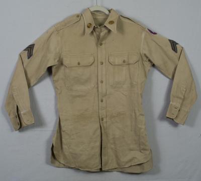US 3rd Army Khaki Uniform Shirt 1950's