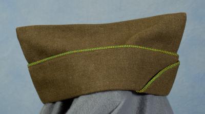OD Wool MP Garrison Overseas Cap 1950's