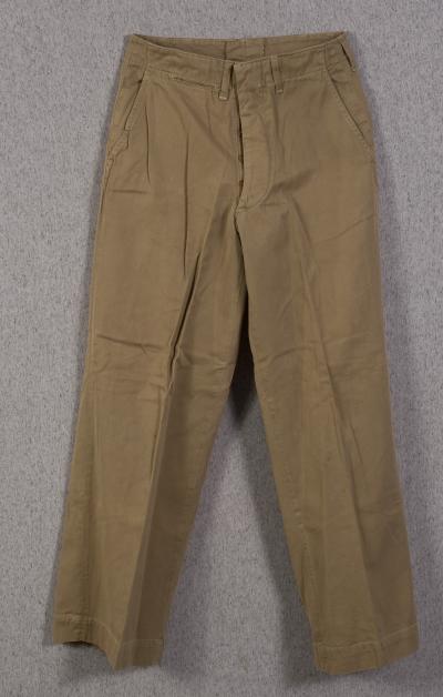 WWII era Khaki Field Trousers Button Fly