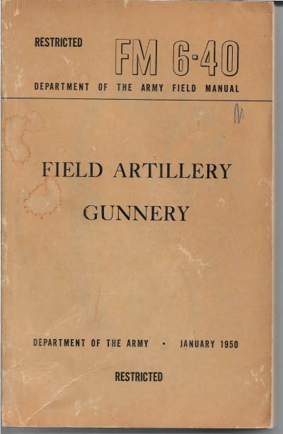 FM 6-40 Field Manual Field Artillery Gunnery 1950