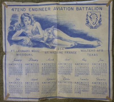 Pin-up 472nd Eng Aviation Batt Calender 