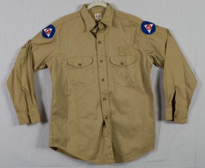 Vietnam era Khaki Field Shirt Civil Defense