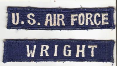 Air Force & Name Tape Patch Theater Made