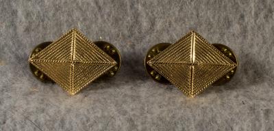 Finance Officer Collar Insignia Pair