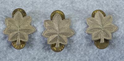 Lt Colonel Rank Insignia Pins Set of 3 Sterling