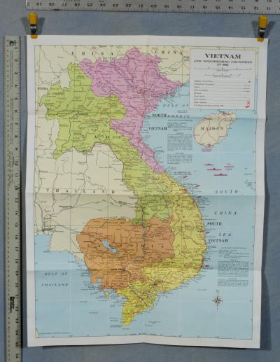 Map of Vietnam & Neighboring Countries 1968