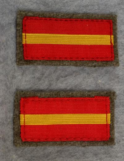 SOLD Archive Area-- WWII Japanese Lance Corporal Rank Tabs Pair