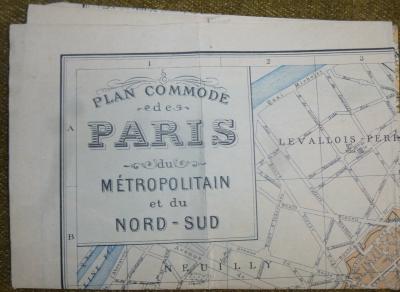 Vintage French Map of Paris