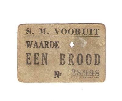 Dutch Bread Coupon S.M. Vooruit Waarde EEN Brood