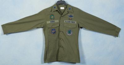 Air Force USAF OD Sateen Field Shirt 1980's