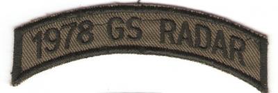 Patch Rocker Tab 1978 GS Radar