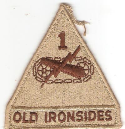 US Army 1st Armored Division Patch Desert Subdued