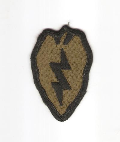 US 25th Infantry Division Patch Subdued