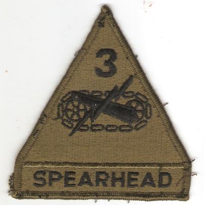 Patch 3rd Armored Division Spearhead Subdued