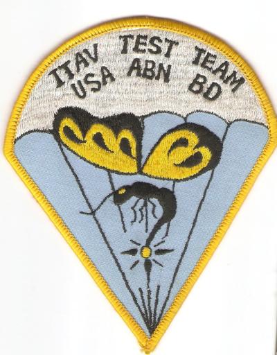 US Army ITAV Airborne BD Test Team Parachute Patch