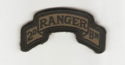 Patch Scroll 2nd Ranger Battalion Subdued OCP