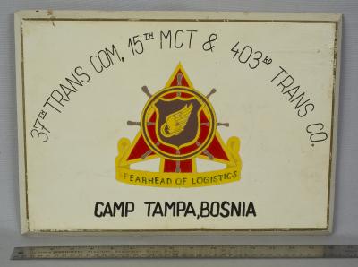 Sign Camp Tampa Bosnia 37th Transportation Co