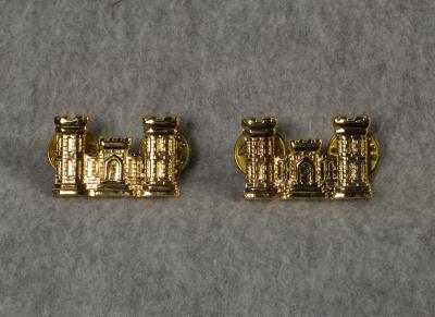 Army Engineer Officers Collar Insignia Pair