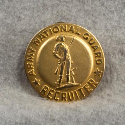 Army National Guard Recruiter Badge Gold
