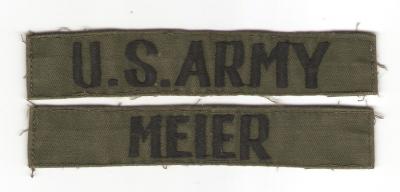 US Army & Name Tape Theater Made Patch