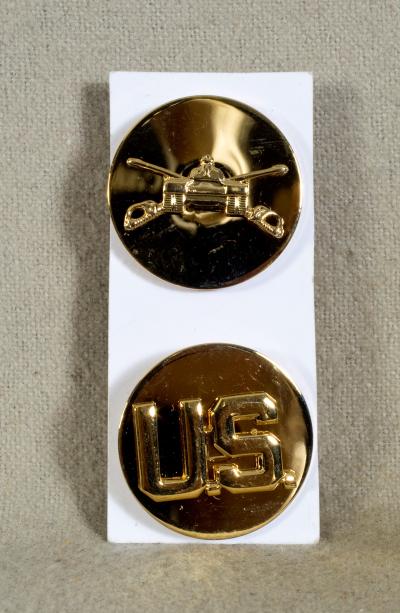 US Army Armored Cavalry Collar Brass Set