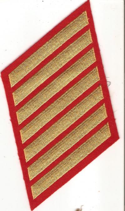 USMC Seven Marine Service Stripes 