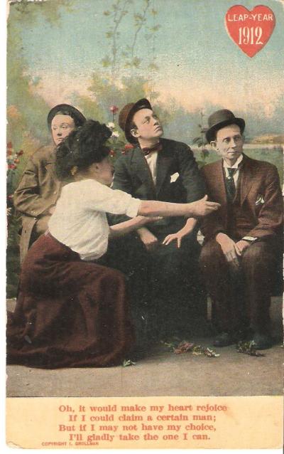 Postcard Leap Year 1912