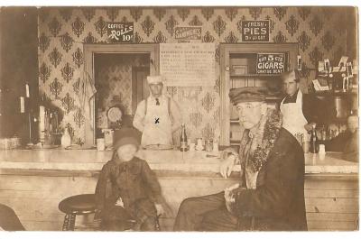 Postcard Lunch Soda Fountain Counter