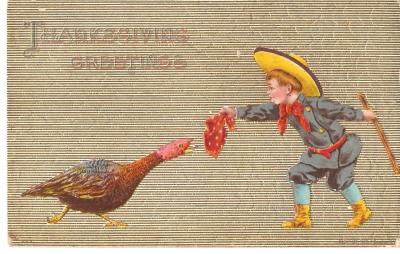 Postcard Thanksgiving Greetings 1909