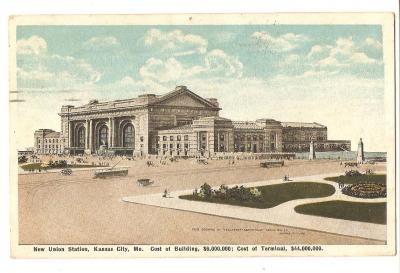 Postcard Kansas City Union Station