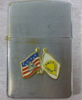 American Labor Zippo Lighter 1958