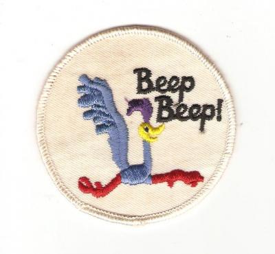 Road Runner Beep Beep Patch 1970's