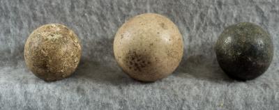 Antique Painted Clay Marbles