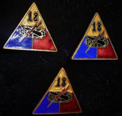 Unit Crest 18th Armored Division Set