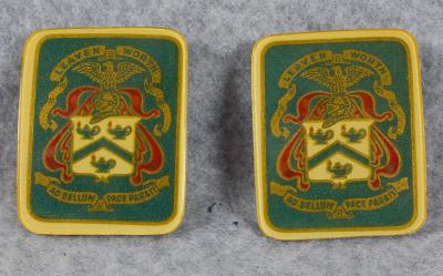 WWII Leavenworth CGSC DI DUI Pair Celluloid 