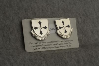 Unit Crest 381st Infantry Regiment Pair