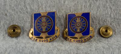 DUI DI Panama Division Trains Crest Pin Pair