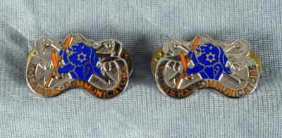 DUI DI Crest 6th Signal Battalion Pair